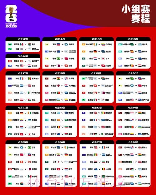 2026世界杯完整赛程一览赛事详情直播平台